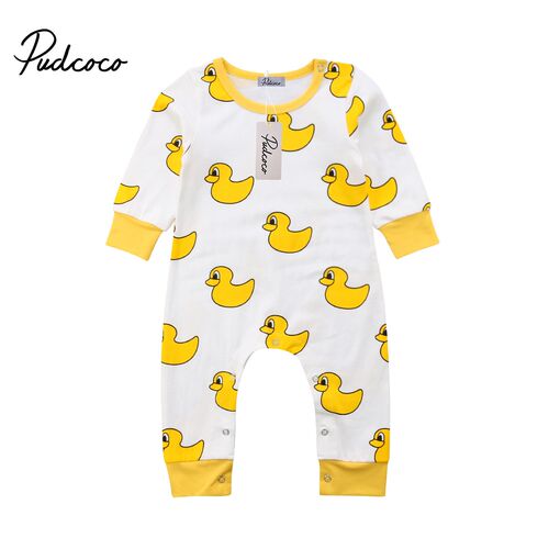 Super Cute Baby Clothes Newborn Baby Boy Girl Yellow Duck R
