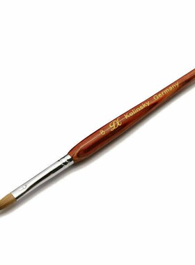 Kolinsky Sable RED WOOD Acrylic Nail Brush Nail Art Set Size
