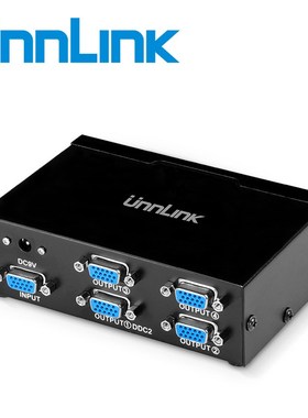 Unnlink VGA Splitter 1X4 FHD1080P@60Hz 1 Input 4 Output 1*4