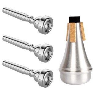 3 Pack Trumpet Mouthpiece (3C 5C 7C) with Trumpet Mute for R