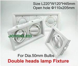 360 rotable Three heads grille light fixture assembly for G