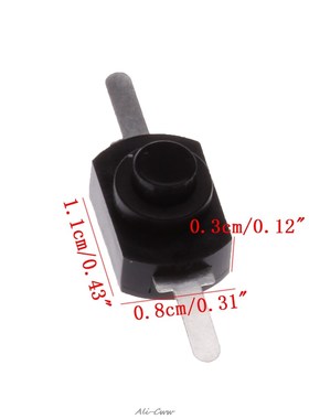 10Pcs/Set 1A 30V DC 250V Black Latching On Off Mini Torch P