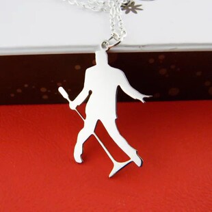 Elvis Presley Pendant Necklace Stainless Steel Figure Jewel