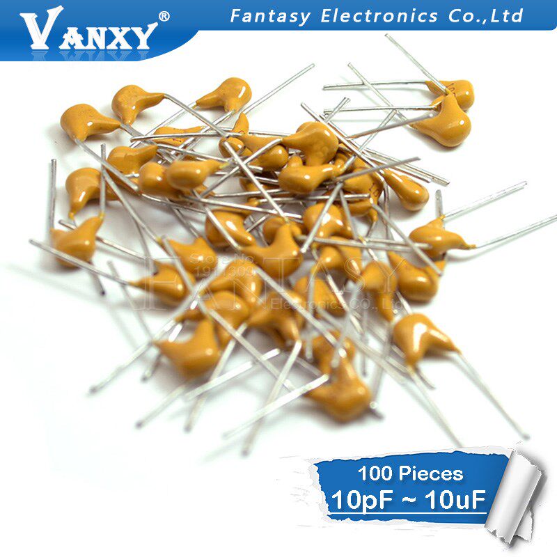100Pcs 50V monolithic ceramic capacitor 10PF ~ 10F 22PF 47NF