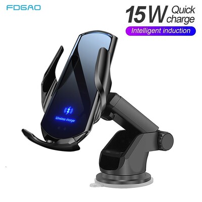 15W Fast Car Wireless Charger Mount for iPhone 12 11 XS XR