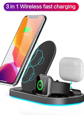 Z6 3 In 1 Foldable Wireless Quick Charging Station For Appl