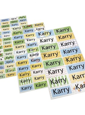 Custom Name Stickers Personalized Multicolor Tag Labels Wat
