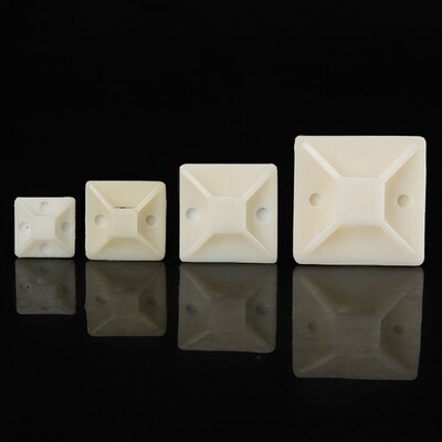 100 Pack Zip Tie Adhesive-Backed Mounts Cable Tie Base Holde