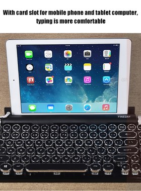 83 Key Dot Retro Typewriter Keyboard Wireless Bluetooth Mec