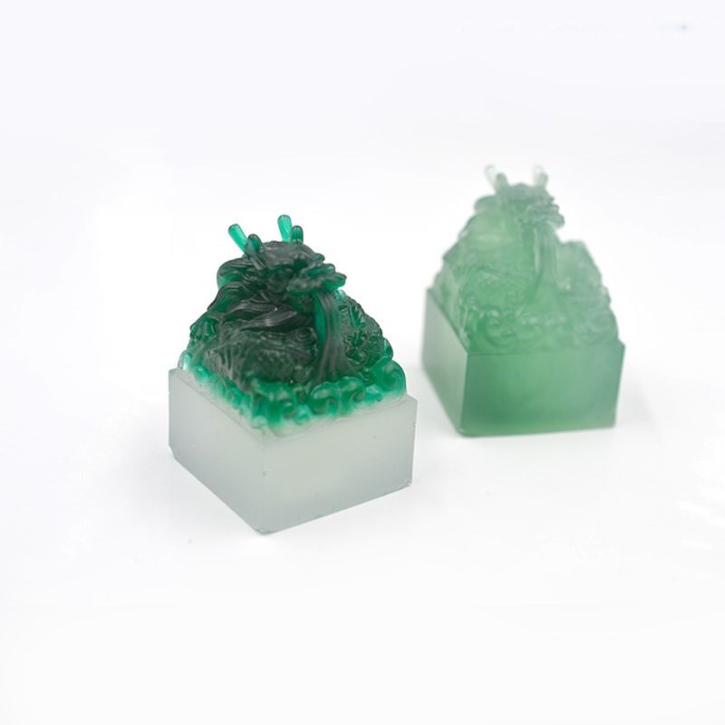 DIY Chinese Dragon Statue Stamp Resin Mold Imperial Jade Se图片