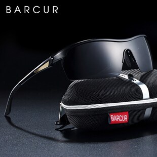 BARCUR Sports Eyewear Aluminium Sunglasses Men Polarized Su