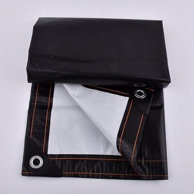 0.12mm Black White PE Film Rainproof Cloth Tarpaulin Garden