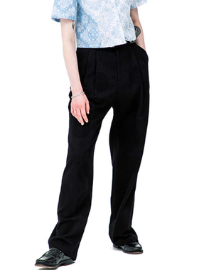 runningHIGH新品印花百搭休闲阔腿裤薄款长裤韩国