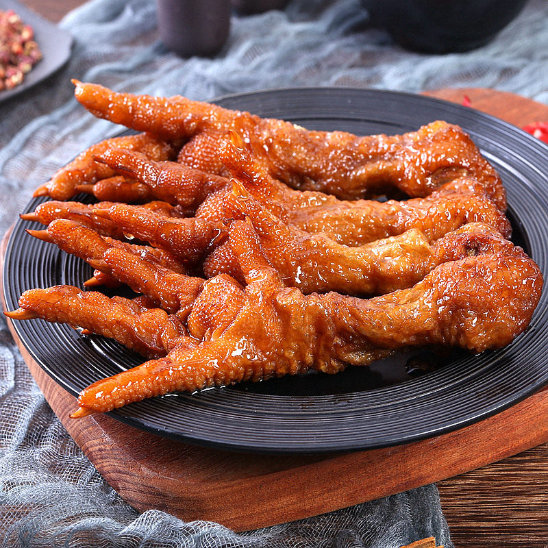 贤惠娘子虎皮凤爪网红小吃休闲肉零食鸡爪子即食酱香麻辣卤味熟食