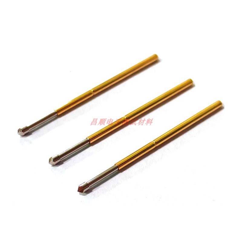 华荣探针 P100-T2 三面棱锥头测试针 弹簧顶针 治具机架针 烧录针
