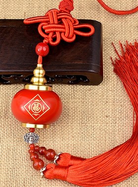 铜小灯笼挂件铜元宝摆件新年装饰客厅门把手福字汽车挂饰2024龙年