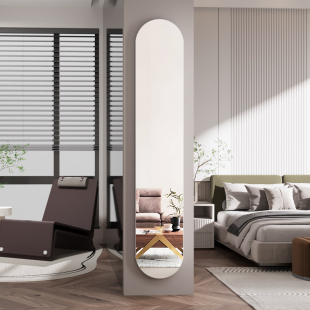 超窄穿衣镜子贴墙自粘玄关客厅防爆试衣镜卧室简约玻璃壁挂全身镜