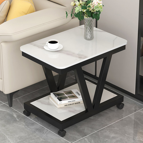 轻奢岩板沙发边几边柜侧边柜阳台小茶几可移动网红小桌子办公角几