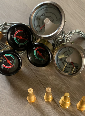 直感式水温表装载机铲车叉车农用车改装仪表通用型带线指针油温表