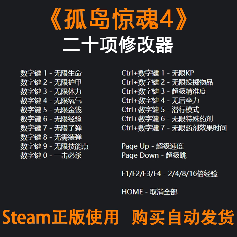 孤岛惊魂4修改器Steam辅助epic电脑科技正版工具不含游戏
