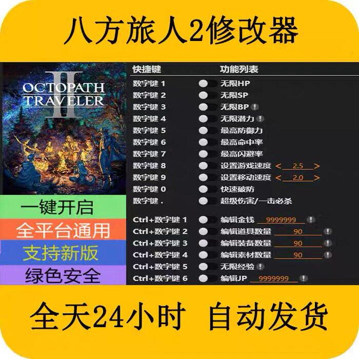 八方旅人歧路旅人0+1+2修改器Steam辅助epic电脑科技工具不含游戏图片