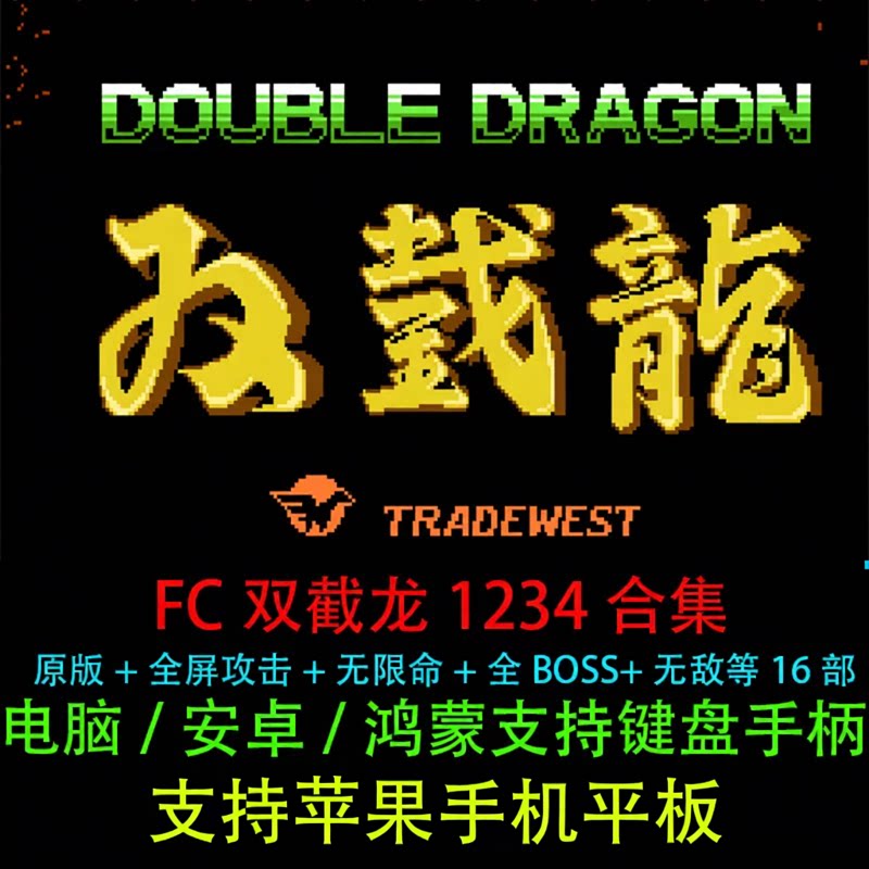 FC双截龙1234原版+改版18部NES全套合集PC电脑安卓苹果单机游戏