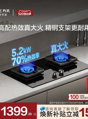 方太TF29B液化气燃气灶天然气炉嵌入家用双灶猛火灶台官方旗舰店