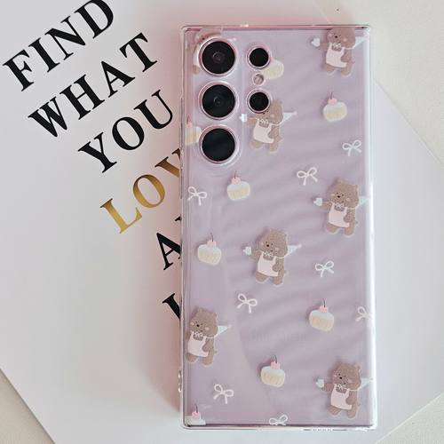适用三星S23Ultra手机壳note20全包22+透明软S24plus日韩10+防摔保护套高级ins风小众狗狗情侣新年女款