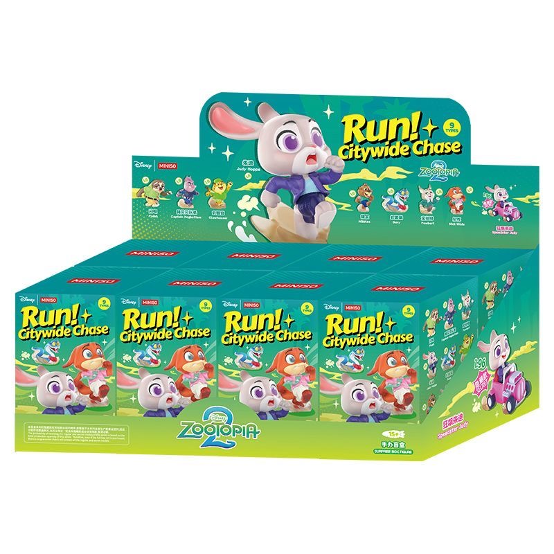 现货正版名创疯狂动物城全城追击系列盲盒尼克朱迪手办公仔礼物