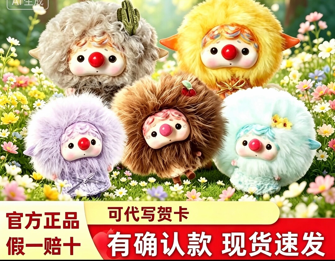 自然收集图册毛绒盲盒潮玩挂件