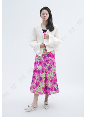 北拉子丨霓裳迷影丨印花红色连衣裙SYASS-L080-1