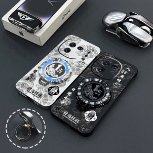 浮雕醒狮八方来财无边框适用iQOO12手机壳新款简约iQOO13外壳亿支架国潮超薄散热防摔iQOO12Pro手机套男款