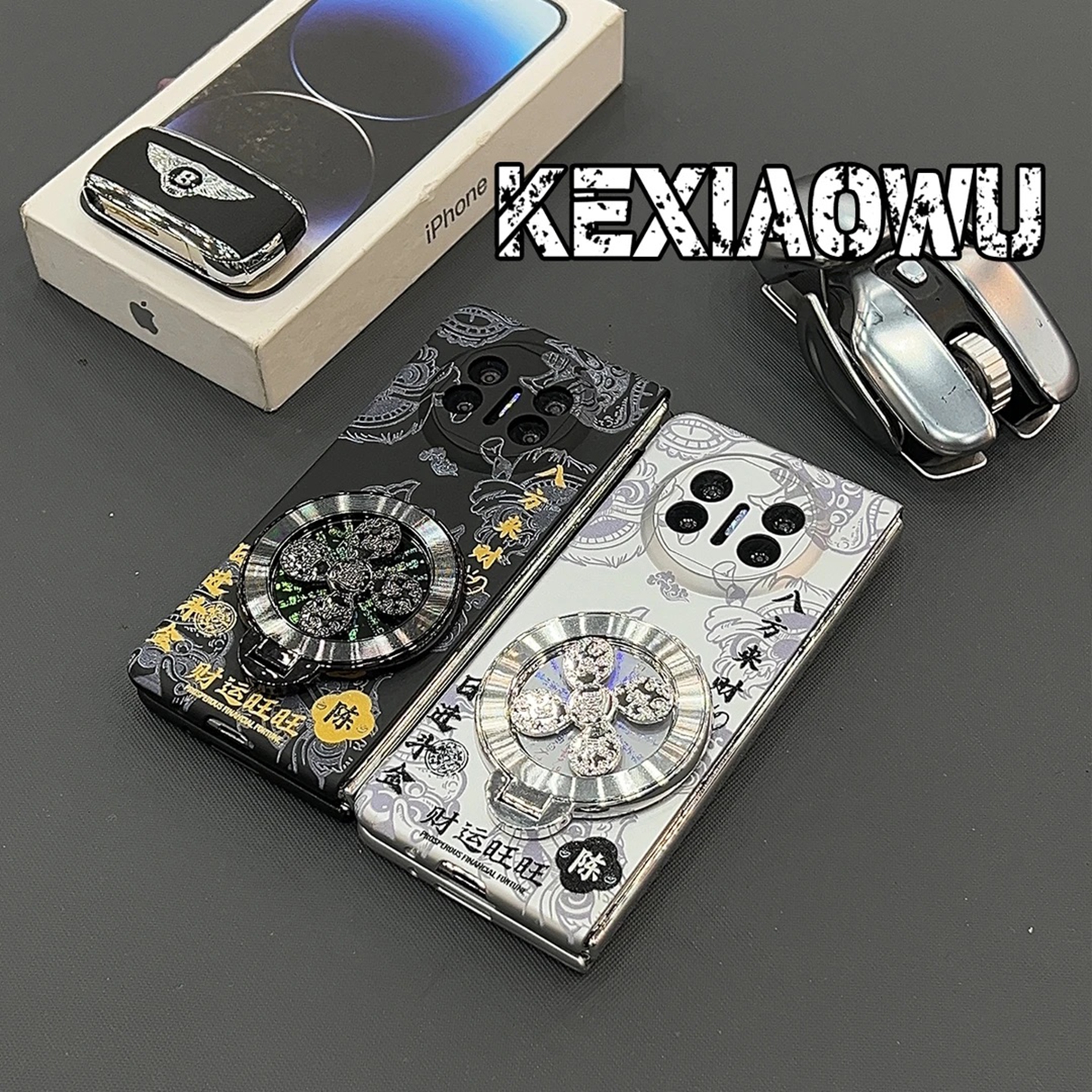 姓氏定制风生水起金属漆折叠适用华为matex5手机壳新款高级matex6外壳简约定制百家姓不撞壳防摔保护壳男款