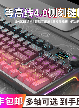 狼蛛F98proV2客制化机械键盘电竞游戏专用无线蓝牙键盘女生办公