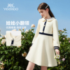 英氏女童娃娃领连衣裙2026新款春秋款女孩长袖甜美公主裙子礼服裙
