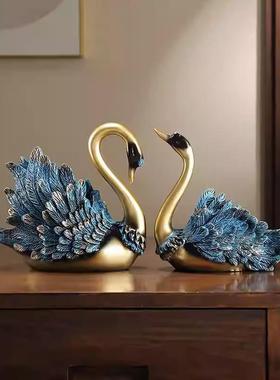 现代轻奢天鹅摆件家居饰品客厅电视柜工艺礼品摆饰摆设玄关酒柜装