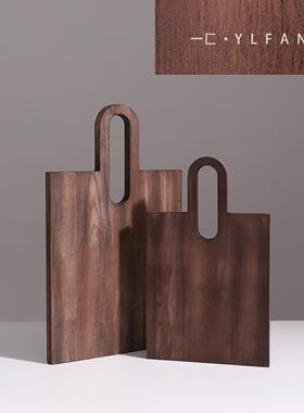 一匚 现代简约创意实木砧板餐板 样板间家居装饰托 托盘厨房饰品