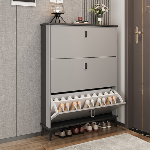 超薄款翻斗鞋柜家用门口