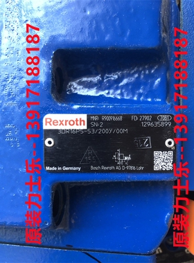 力士乐比例阀R900916668 3DR16P5-53/200Y/00M德国工业配件
