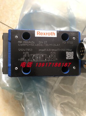 力士乐伺服阀R901494254 4WRPEH10C4B50L-30/M/24A1德国液压品牌