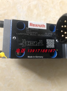 力士乐比例阀R901472513 4WRPDH6C3B24L-20/M/24ND6T德国原装