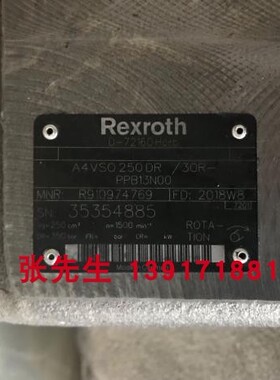 A4VSO250DR/30R-PPB13N00 R910974769德国产力士乐柱塞泵原装正品