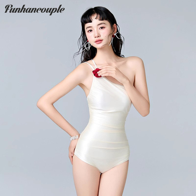Funhancouple连体泳衣女款纯欲绝美高级感泰式独特三角度假比基尼