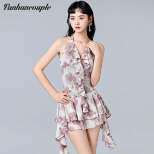 Funhancouple2025新款 保守遮肉显瘦海边度假绝美温泉连体裙泳衣女