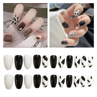 24/Pcs DIY Fake Nails French Finger Nail Art False