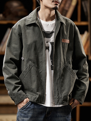 底特律工装外套男春秋款2025新款