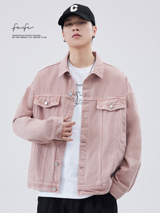 FAFC2024秋季纯棉牛仔衬衫男款美式纯色潮流休闲百搭夹克长袖外套