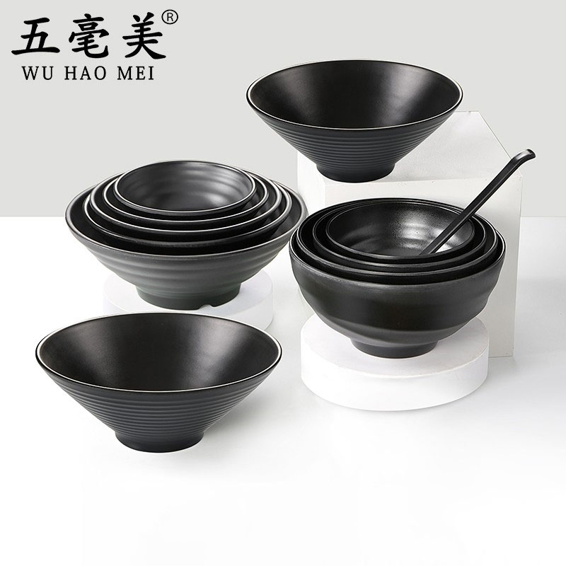 黑色麻辣烫面碗商用米线碗面碗