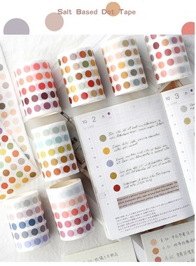 Salt based dot washi tapes die cut washi tape decorative DIY