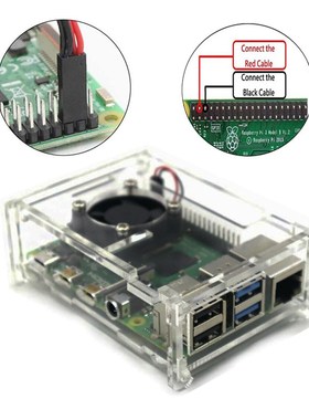 For Raspberry Pi 4 Case Transparent Clear Acrylic Case with